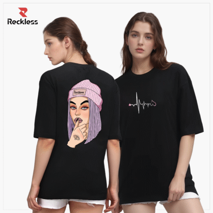 A stylish model wearing the latest urban clothing online UK from The Reckless streetwear brand